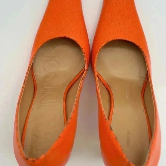 New, JW BUBBLE HEEL LEATHER PUMPS Orange Color Size 38 - Picture 12 of 16